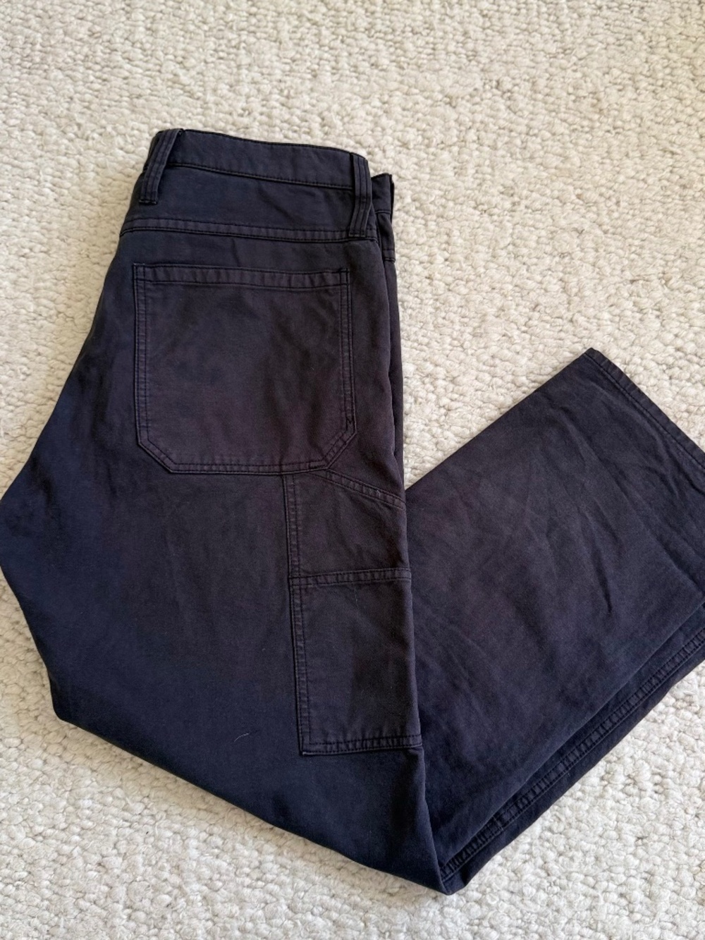 Madewell Relaxed Straight Navy Carpenter Workwear Pants 35x30